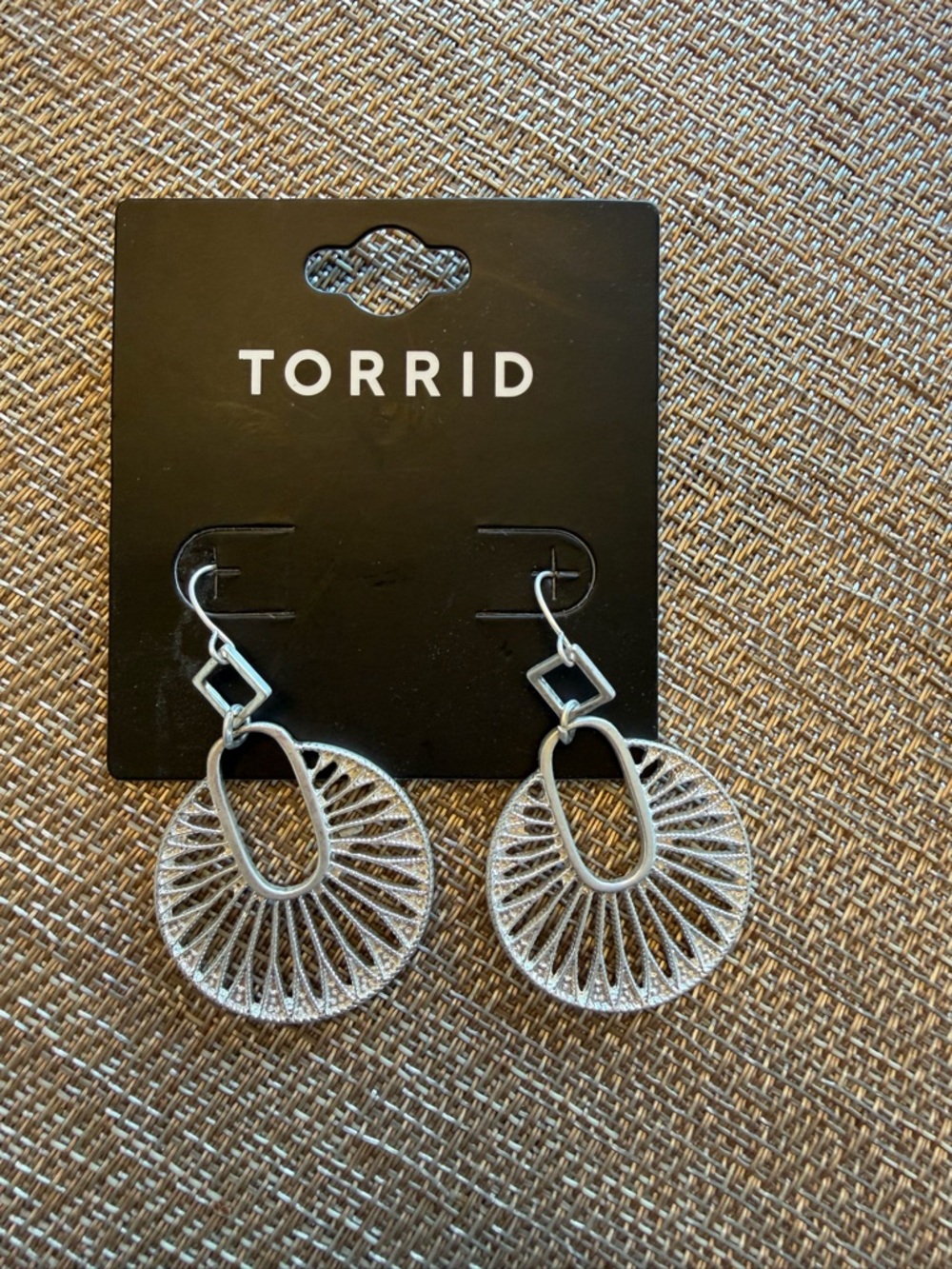 torrid Silver Filigree Open Circle Drop Earrings
